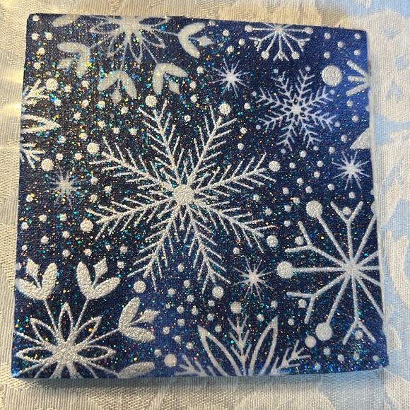 Set of 4 Blue and White ceramic coasters - Picture 4 of 6